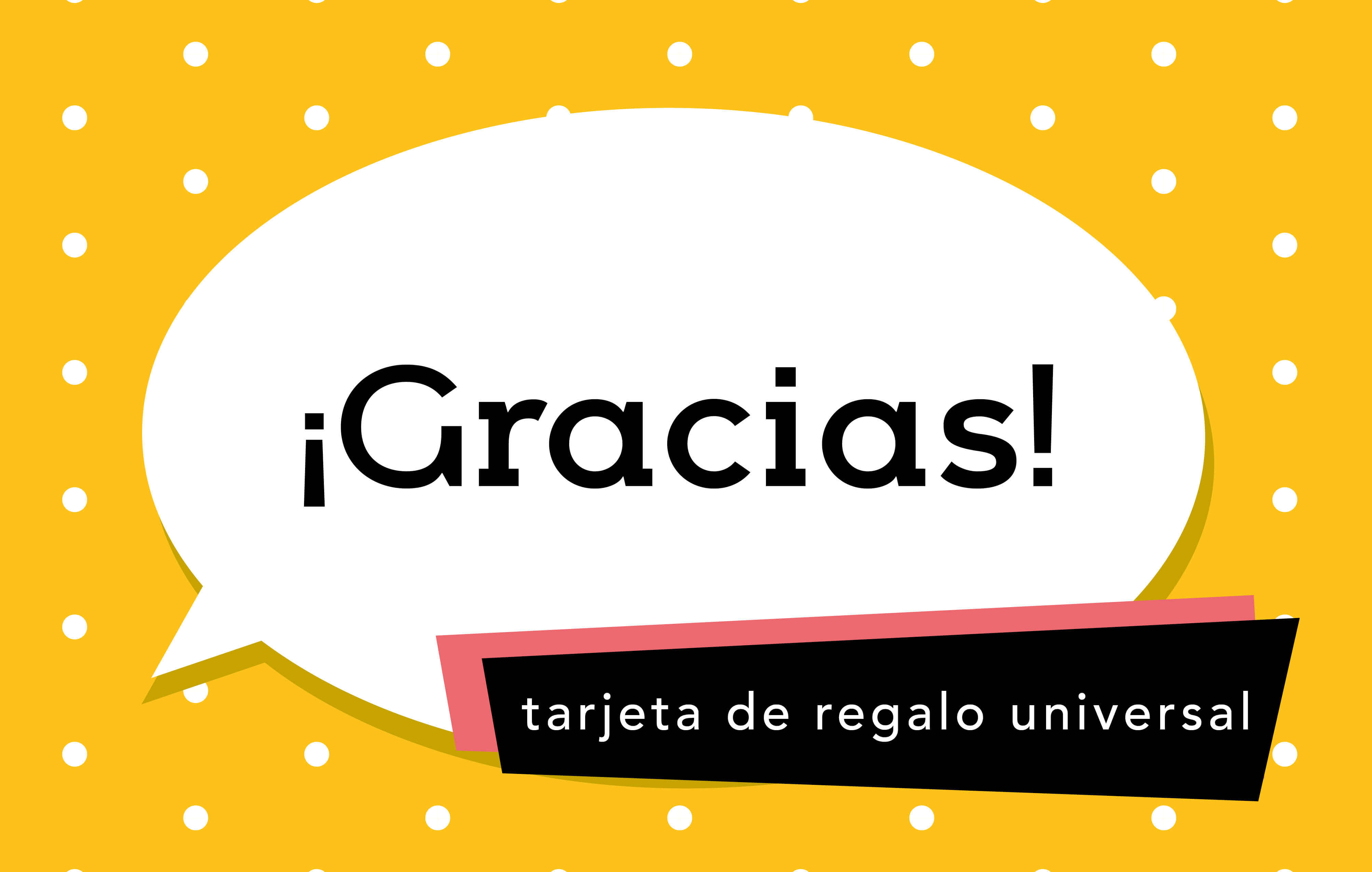 Gracias Tarjeta de Regalo Universal