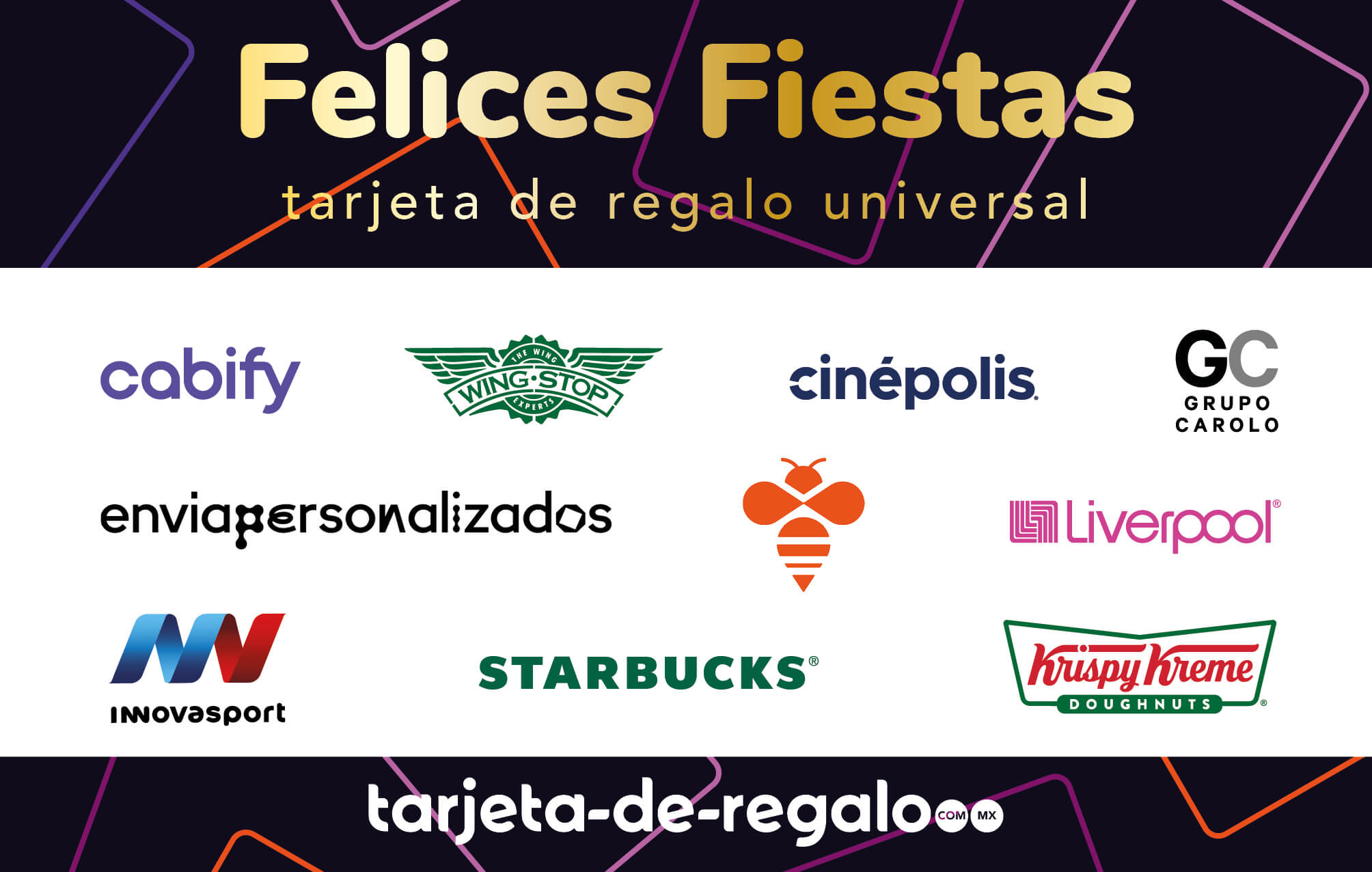 Tarjeta de regalo Felices Fiestas